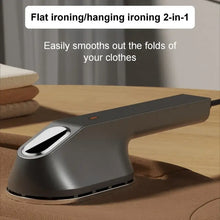 Load image into Gallery viewer, Handheld Garment Steamer, Mini Electric Iron, Portable Home Ironing Machine, Instant Heating &amp; Intelligent Temperature Control, Flat/Hanging 2 In 1, Smooth Large Plate, Multi-Level Adjustment, Non-Damaging Ironing, Suitable F

