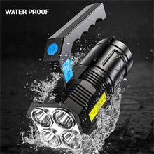 Load image into Gallery viewer, Portable LED Flashlight USB Rechargeable Waterproof 4-7 Core Handheld Lantern COB Led Flashlights for Outdoor Camping Hiking
