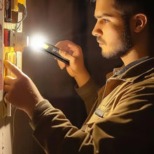 Load image into Gallery viewer, Powerful Mini COB LED Keychain Flashlight USB C Rechargeable Hanging Work Light Waterproof Keyring Camping Walking Pocket Lamp
