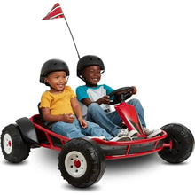 Load image into Gallery viewer, Ultimate Go-Kart for 2, 24 Volt Outdoor Ride, Go Kart for Kids Ages 3-8, Large, 23.3 x 43.8 x 41.5 inches，Red
