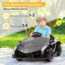 Load image into Gallery viewer, Electric car Kids Ride On Car,kids Electric Car with Remote Control Dual Drive 12V 4.5AH with 2.4G Remote Control Sports Car bla
