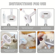 Load image into Gallery viewer, Upgraded Pet Spray Grooming Comb Steamy Floating Hair Removal Cleaning Steam Brush Styling for Dogs Cats Accessories
