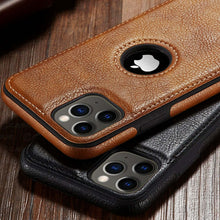 Load image into Gallery viewer, Ultra Thin Slim Leather Phone Case For iPhone 14 13 12 11 Pro Max XS XR X SE 7 8 Plus Shockproof Bumper Soft Business Back Cover
