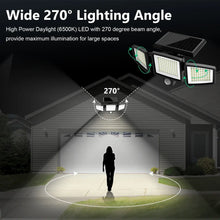 Load image into Gallery viewer, Three-Head Outdoor Waterproof Solar Light with 200+ LEDs and Motion Sensor Security Light for Porches, Garages, Yard Entrances,
