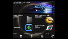 Load image into Gallery viewer, Teclast T65 Tablet 13.4" 2K 120Hz Android 16 Tablets Unisoc T7280 Octa Core Max 26GB RAM 128GB ROM 8000mAh 4G LTE
