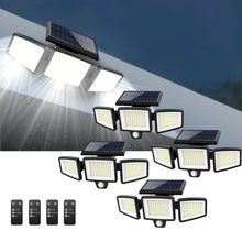 Load image into Gallery viewer, Three-Head Outdoor Waterproof Solar Light with 200+ LEDs and Motion Sensor Security Light for Porches, Garages, Yard Entrances,
