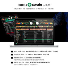 Load image into Gallery viewer, Mix-track Platinum FX - DJ Controller For Serato DJ with 4 Deck Control, DJ Mixer, Built-in Audio Interface, Jog Wheel Displays
