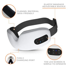 Load image into Gallery viewer, Eye Massager with Heat Smart Eye Care Device with Music for Migraines Relax Reduce Eye Strain Dark Circles Eye Bag Improve Sleep

