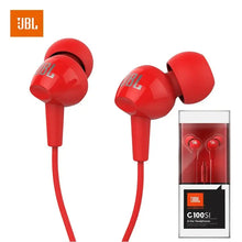 Load image into Gallery viewer, JBL C100SI In-Ear Wired Stereo Headphones for Online Classes, Meetings, Gaming, Laptop Use, with Microphone for Calls, Airy
