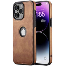 Load image into Gallery viewer, Ultra Thin Slim Leather Phone Case For iPhone 14 13 12 11 Pro Max XS XR X SE 7 8 Plus Shockproof Bumper Soft Business Back Cover
