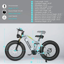 Load image into Gallery viewer, Electric Bike for Adult 1000W Ebike 48V30AH/20Ah Removable Battery,118 Miles Long Range Off Road Beach Mountain Electric Bicycle
