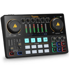 Load image into Gallery viewer, Maono AME2 Audio Interface Sound Card DJ Mixer All in One Portable Podcast Studio for Recording,Live Streaming,Youtube,Guitar,PC
