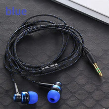 Load image into Gallery viewer, Double Earpiece 3.5mm Wired In-ear Stereo Bass Earphone Nylon Weave Cable Headset For Smartphone Laptop Gifts
