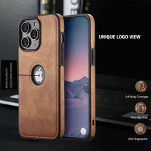 Load image into Gallery viewer, Ultra Thin Slim Leather Phone Case For iPhone 14 13 12 11 Pro Max XS XR X SE 7 8 Plus Shockproof Bumper Soft Business Back Cover
