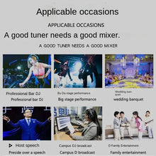 Load image into Gallery viewer, 4 / 8-channel mixer DSP reverberation effect professional Bluetooth USB audio mixer balance family karaoke stage performance KTV
