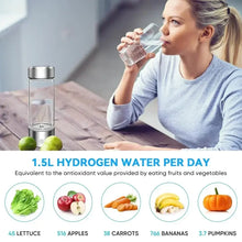 Load image into Gallery viewer, Hydrogen Water Bottle Generator Hydrogen Rich Health Cup Alkaline Ionizer USB Rechargeable Portable hydrogen Water Ionizer
