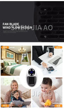 Load image into Gallery viewer, 500W Fan Heater Mini Electric Space Heater Portable Wall Outlet Heater with LED Display Adjustable Thermostat and Timer Mute

