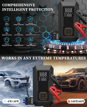 Load image into Gallery viewer, YINGBOOST Car Jump Starter with Air Pump Peak 4000A Jump Starter&amp;150PSI Air Compressor, Portable Auto Power Bank ,Tire Inflator
