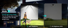Load image into Gallery viewer, Three-Head Outdoor Waterproof Solar Light with 200+ LEDs and Motion Sensor Security Light for Porches, Garages, Yard Entrances,
