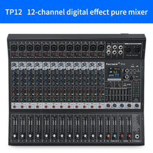 Load image into Gallery viewer, 8/12 Channel Digital Mixer Audio Console 100 DSP Effects Bluetooth USB MP3 DJ Reverberation Sound Mixing Console
