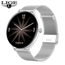 Load image into Gallery viewer, LIGE Women Smart Watch Woman Fashion Watch Heart Rate Sleep Monitoring For Android IOS 2022 New Waterproof Ladies Smartwatch+Box - Silver

