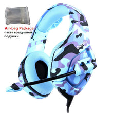 Load image into Gallery viewer, PS4 Headset Bass Gaming Headphones Game Earphones Casque with Mic for PC Mobile Phone New Xbox One Tablet - Blue Camo Air-bag - China
