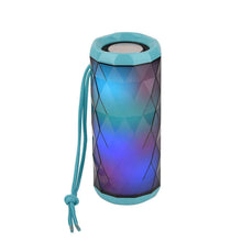 Load image into Gallery viewer, Portable bluetooth speaker tg167 bass color cool polygonal design waterproof wireless speaker, high-definition noise reduction, - Light blue
