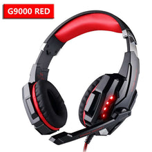 Load image into Gallery viewer, Wired Gaming Headset Headphones Surround sound Deep bass Stereo Casque Earphones with Microphone For Game XBox PS4 PC Laptop - G9000 Red - China
