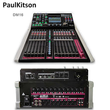 Paulkitson DM16 18Channel Professional Digital mixing Dj Mixer Audio Console Mixer Professional Stage Performance - Default Title
