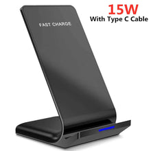 Load image into Gallery viewer, 30W Qi Wireless Charger Stand For iPhone 13 12 11 Pro X XS Max XR 8 Samsung S21 S20 S10 Fast Charging Dock Station Phone Holder
