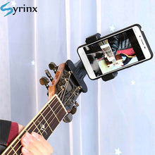 Load image into Gallery viewer, Guitar Head Clip Mobile Phone Holder Live Broadcast Bracket Stand Tripod Clip Head For iPhone 11 X Support Desktop Music Holder
