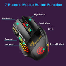 Load image into Gallery viewer, Rechargeable Wireless Mouse Bluetooth Gamer Gaming Mouse Computer Ergonomic Mause With Backlight RGB Silent Mice For Laptop PC
