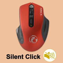 Load image into Gallery viewer, Wireless Mouse USB Computer Mouse Silent Ergonomic Mouse 2000 DPI Optical Mause Gamer Noiseless Mice Wireless For PC Laptop - Red Silent - China
