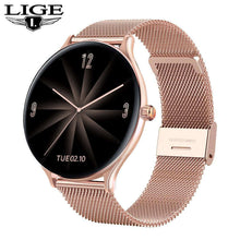 Load image into Gallery viewer, LIGE Women Smart Watch Woman Fashion Watch Heart Rate Sleep Monitoring For Android IOS 2022 New Waterproof Ladies Smartwatch+Box - Rose gold
