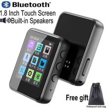 Load image into Gallery viewer, Original metal MP4 player Bluetooth 5.0 touch screen 2.4 inch built-in speaker MP3 with e-book radio recording video playback - 1.8 Inch Black
