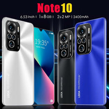 Load image into Gallery viewer, Note10 Smart Phone 6.53 Inch MTK6582 Quad Core 1GB RAM+8GB ROM Dual Card Dual Standby Android 5.1 Phone EU Plug
