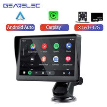 Load image into Gallery viewer, Universal 7inch Car Radio Multimedia Video Player Portable Wireless Apple CarPlay Android Auto Touch Screen For BMW VW KIA - China - With 8Led 32G TF
