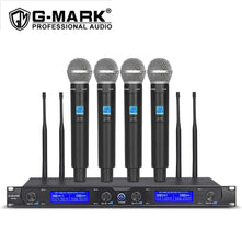 Wireless Microphone G-MARK G440 Professional Four-Channel Handheld Microphone for Karaoke Stage Performance Church Wedding