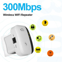 Load image into Gallery viewer, WiFi Extender Amplifier 300Mbps WiFi Repeater WiFi Booster Wi Fi Signal Router Long Range Wireless Wi-Fi Repeater Access Point
