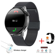 Load image into Gallery viewer, 2022 New NFC Smart Watch Men Smart Bluetooth Call Sport GPS Track Smartwatch Women Heart Rate ECG PPG Smartwatch For Android ios - Black Mesh belt - China
