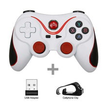 Load image into Gallery viewer, Wireless Joystick Support Bluetooth 3.0 T3/X3 Gamepad For PS3 Gaming Controller Control for Tablet PC Android Phone With Holder - White T3 With R-S - China

