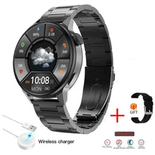 Load image into Gallery viewer, 2022 New NFC Smart Watch Men Smart Bluetooth Call Sport GPS Track Smartwatch Women Heart Rate ECG PPG Smartwatch For Android ios - Black steel - China
