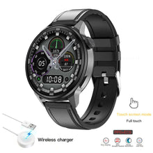 Load image into Gallery viewer, 2022 New NFC Smart Watch Men Smart Bluetooth Call Sport GPS Track Smartwatch Women Heart Rate ECG PPG Smartwatch For Android ios - Black leather - China
