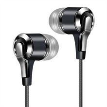 Load image into Gallery viewer, Xnyocn Earphones 3.5mm In-Ear 1.2m Wired With Microphone - black
