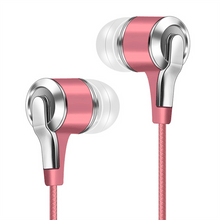 Load image into Gallery viewer, Xnyocn Earphones 3.5mm In-Ear 1.2m Wired With Microphone - pink
