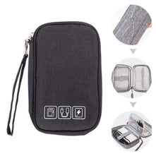 Cable Gadget Organizer Storage Bag - black - China