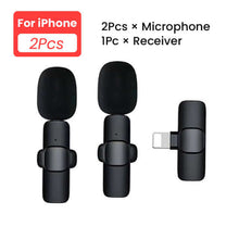 Load image into Gallery viewer, For iPhone Wireless Lavalier Portable Audio Video Recording Mini Mic Live Broadcast - T4HE
