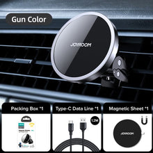 Load image into Gallery viewer, 15W Qi Magnetic Wireless Car Charger Phone Holder for iPhone 13 12 Pro Max Universal Wireless Charging Car Phone Holder Mount - China - Gun Color
