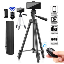 Load image into Gallery viewer, DSLR Flexible Tripod Extendable Travel Lightweight Stand Remote Control for Mobile Cell Phone
