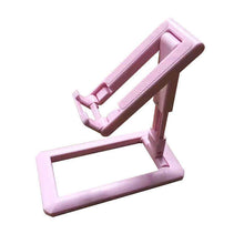 Load image into Gallery viewer, Foldable Tablet Mobile Phone Desktop Phone Stand for iPad iPhone Samsung - Pink
